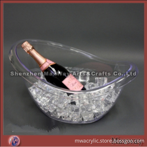 Small clear lucite/acrylic ice bucket